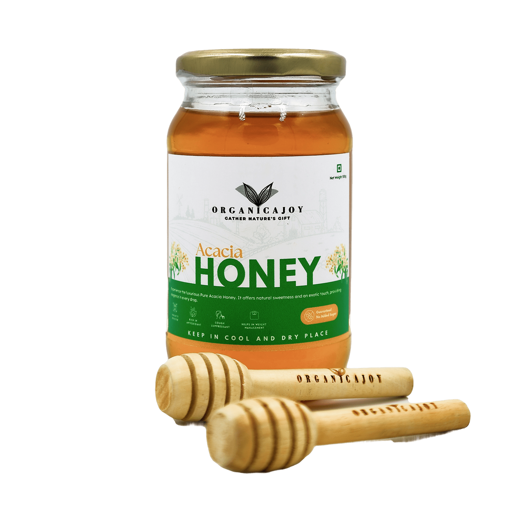 Natural acacia honey texture – pure raw honey from OrganicaJoy